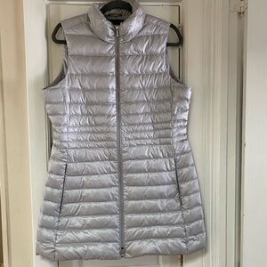 Silver Puffer Vest